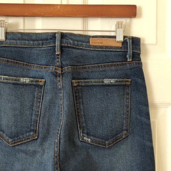 Grlfrnd Karolina Dark Wash High Rise Button Fly Skinny Jeans Joan Jett 28 - Picture 14 of 16